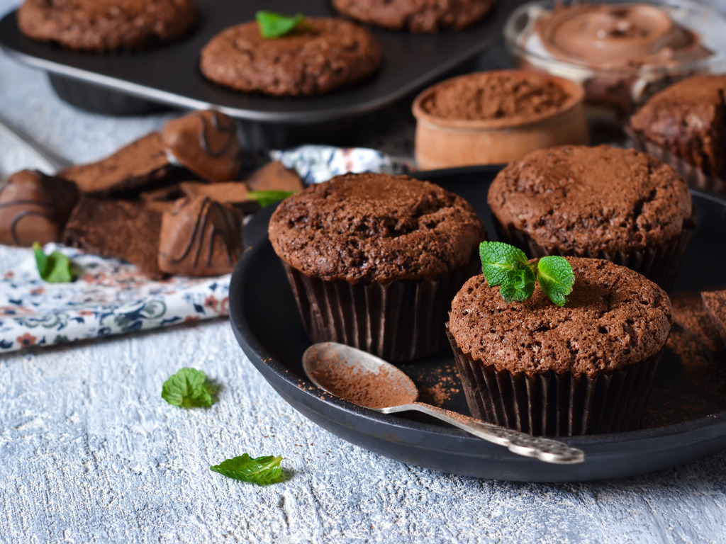 Čokoládové muffiny z červené čočky