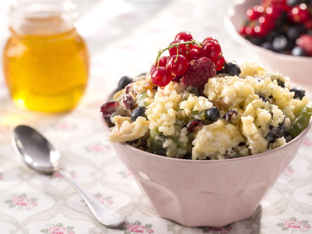 Tvarohový bulgur s ovocem